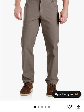 Men's Carharrt Relaxed straight rugged flex duck dungaree-Desert